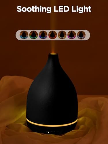 InnoGear 300ml Ceramic Essential Oil Diffuser, Diffusers for Home, Black