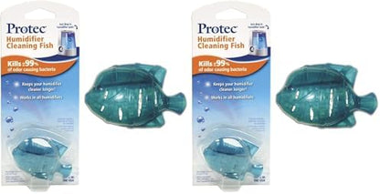 Protec Humidifier Cleaning Fish, Tank Cleaner, Fights Slime & Odor, Lasts 30 Days, Color May Vary, 1 Count (Pack of 2)