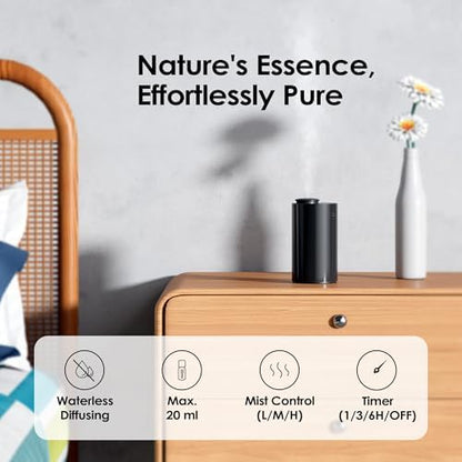 Airversa 2 Pack AN6 Waterless Diffuser for Essential Oil, Black + Black