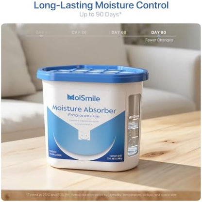 Large Moisture Absorber Buckets, 14 oz Each, Fragrance Free, 4 Pack
