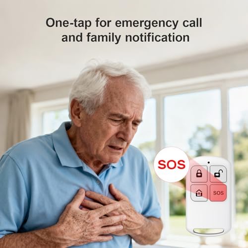 Wireless Home Security Systems,24Piece WiFi+GSM/4G Home Alarm System with Instant App Alerts & Remote Control,SOS Button Motion Sensors,Work with Alexa,NO Monthly Fees,Apartment,Kids Safety