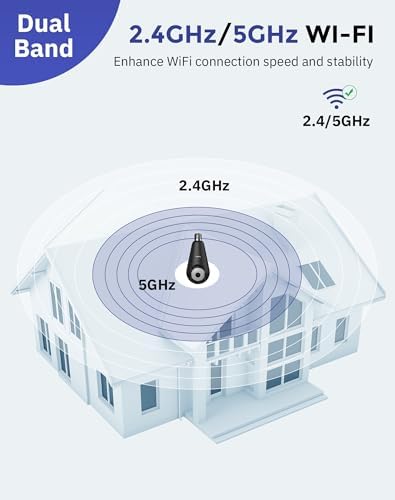 Hugolog 2K 3MP Light Bulb Security Camera 5G& 2.4GHz WiFi, 360° Wireless Outdoor Indoor Camera for Home, Motion Detection, Two-Way Talk, Color Night Vision, Siren Alarm, Compatible with Alexa