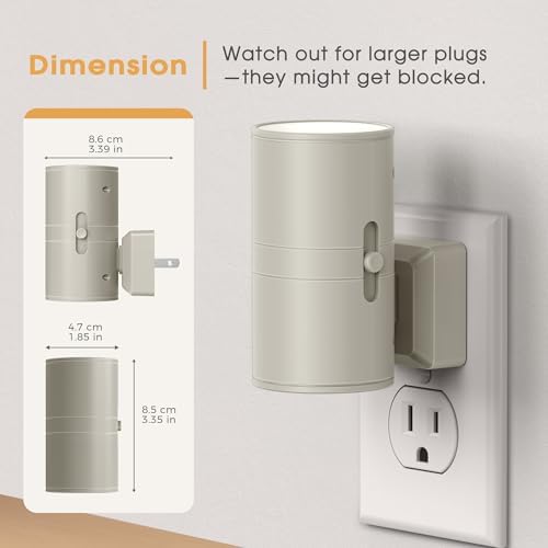 Briignite Night Lights Plug into Wall, Modern LED Night Light Plug in