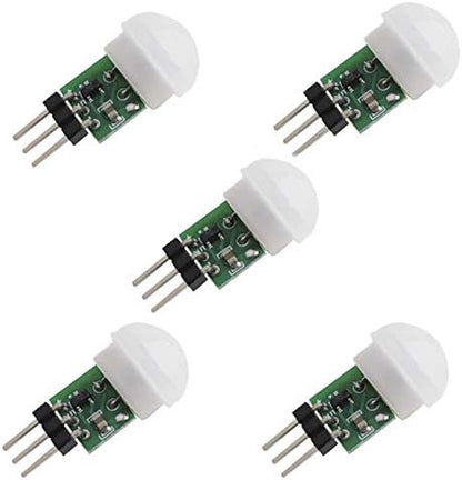 5PCS HC-SR312 AM312 Mini Pyroelectric Infrared PIR Human Sensor Module Modules Body Motion Automatic Detector DC 2.7 to 12V for Arduino Raspberry Pi