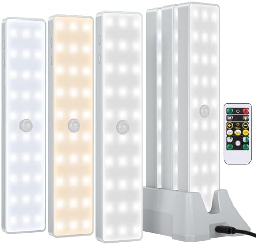 Racokky Under Cabinet Lighting with Remote, Motion Activated RV Step Light