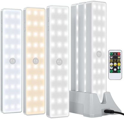 Racokky Under Cabinet Lighting with Remote, Motion Activated RV Step Light