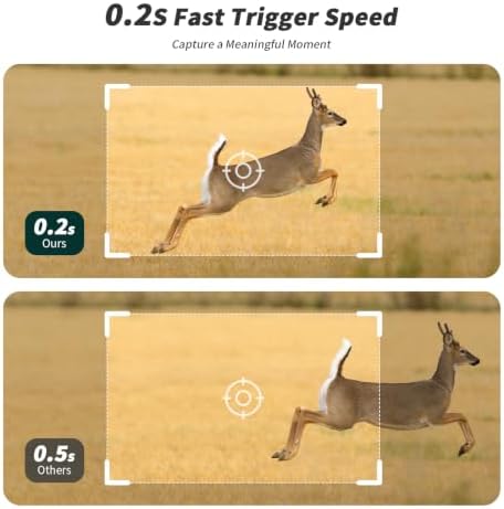 SEHMUA Trail Camera, 2K HD Live Streaming Game Camera AI Animal Detection