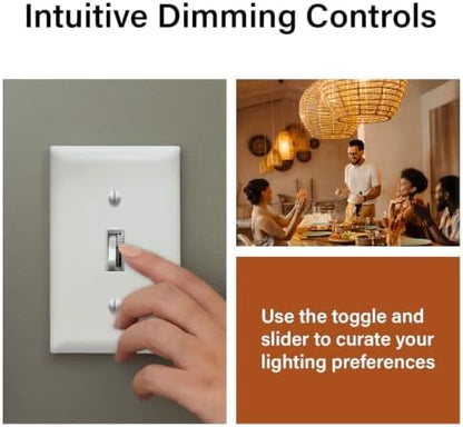 Legrand 150W Toggle LED Dimmer Light Switch Flicker-Free White 1-Pack