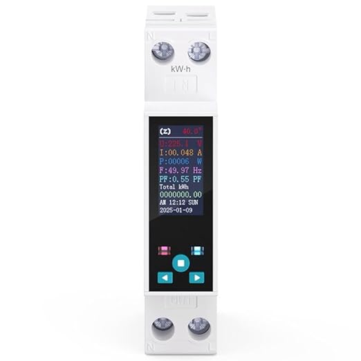 TONGOU Zigbee DIN Rail Smart Meter| 1-50A 90-240VAC 1P+N|Smart Switch with Real-time Power Monitoring| Remote Control via Tuya/Smart Life| Export/Clear Power Data| Recloser Function| FCC Certified