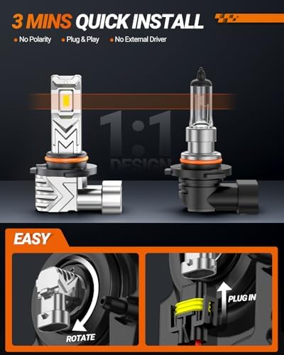 SEALIGHT H10 LED Fog Light Bulbs, 30000LM 9145 9140 LED Bulb, 6500K F-150