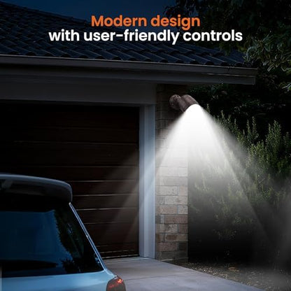 USB Rechargeable Motion Sensor Light Outdoor, 4000mAh Built-in Battery 600 Lumen Spotlight, IP65 Waterproof Cordless Wall Light for Porch Garage House