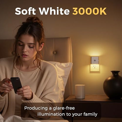 L LOHAS LED Plug in Night Light with Motion Sensor and Dusk to Dawn Sensor