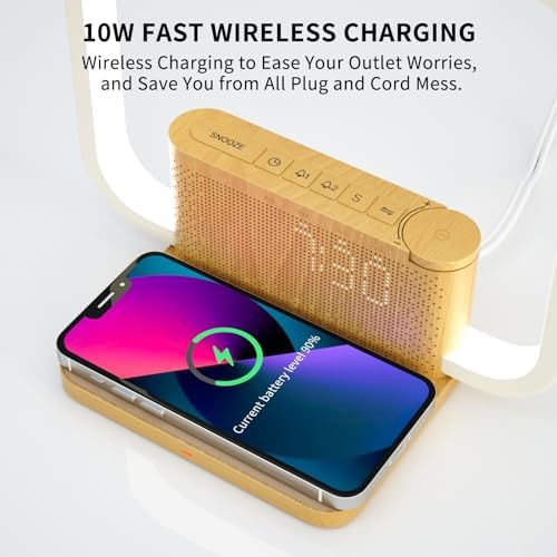 Sunrise Alarm Clock with Wireless Charging Desk Touch Lamp, Sunrise Lamp