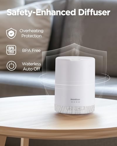 InnoGear 300ml Essential Oil Diffuser for Home Scent Humidifier, White
