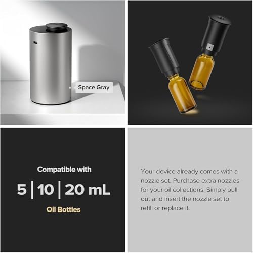 Airversa 2 Pack ANX Waterless Diffuser for Essential Oil, Black + Gold