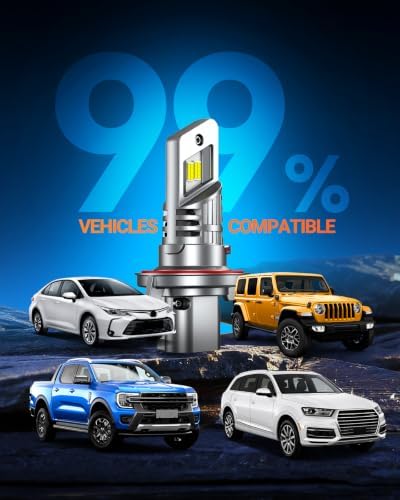 SEALIGHT H13 Bulbs with 6500K White Light,50000LM Super Bright, 1:1Mini Design Fog Light Bulbs,3 Mins Plug-N-Play, Pack of 2 H13 Bulbs