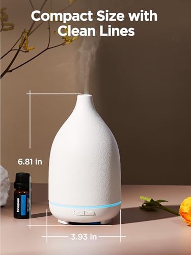 InnoGear 150ml Ceramic Essential Oil Diffuser, Diffusers for Home, White