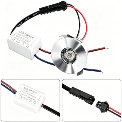 5pcs 1W 1 Inch Recessed LED Lights Mini Recessed LED Lights AC 110V