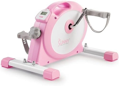 Sunny Health & Fitness Smart Mini Cycle, Under Desk Pedal Arm/Leg Exerciser | Dual Function, Low-Impact Cycle Workout, Rehab/Recovery, Space-Saving Design, Mesh-Belt Resistance, SunnyFit App Connectivity