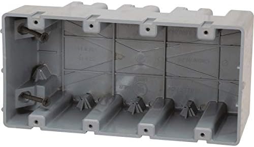 Southwire MSB4G Four Gang Device Box with Depth Adjustable; Heavy Duty 42lb ; Gray