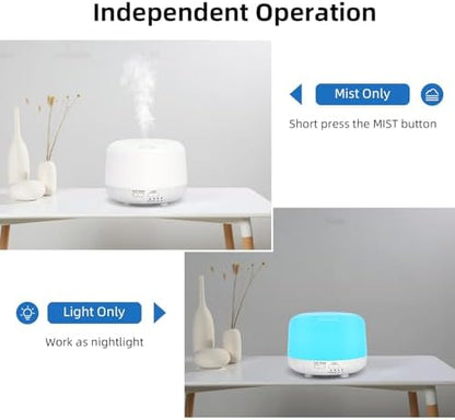 SPLITSKY 300ml Essential Oil Diffuser with Remote, 2 Mist Modes, 2 Timers