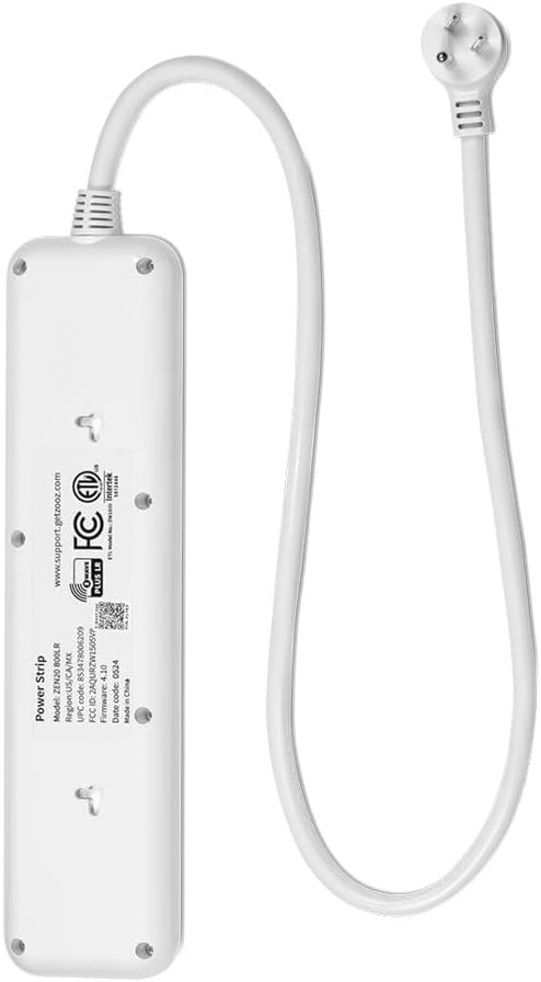 Zooz Z-Wave Long Range Power Strip ZEN20 800LR with Energy Monitoring and 2 USB Ports | Works with Z-Box, Hubitat, Home Assistant, Compatible with SmartThings