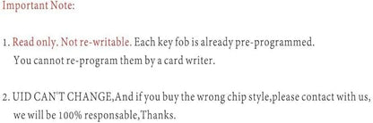 13.56MHz RFID TT Lock Key Fob Proximity IC Card ISO14443A Token Tag for Electronic Smart Door Lock, Compatible with Classic 1K Card M1, Read Only (Blue) (20)