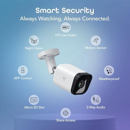 Geeni Hawk 3 1080P Outdoor Home Security Camera, Weatherproof, 1-Pack