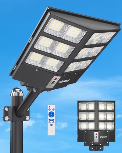 Ofuray Solar Street Lights Outdoor,Of-5000W Commercial Parking Lot Light