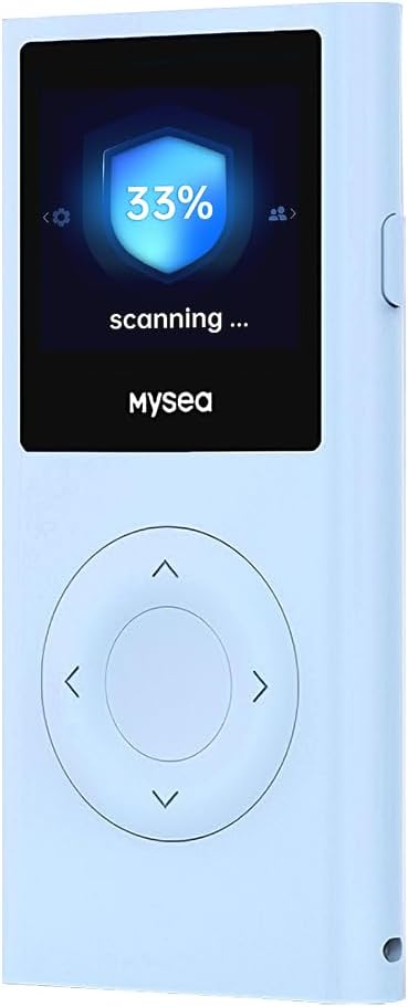 Mysea Hidden Camera Detector with Screen - Portable AI Anti Spy Camera Detector, 2.4G/5G Dual-Band WiFi Detection, Rechargeable Long Battery Life for Hotel, Office, Travel, Home (Glacier Blue)