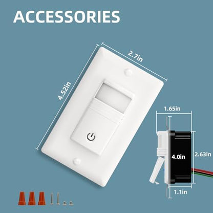 ECOELER Occupancy Sensor Switch, No Neutral Motion Light Switch, 2 Pack