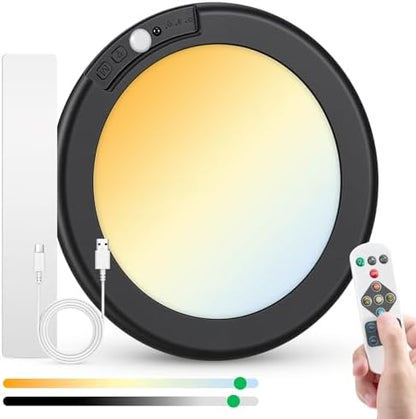 Bojim Black Rechargeable Shower Light for Inside Motion Sensor for Closet