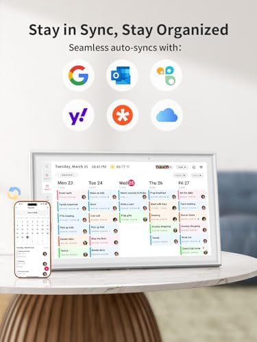 Airzeen 15.6" Digital Calendar, Subscription-Free, Smart Wall Calendar