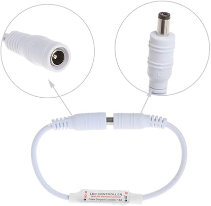 2 Pack LED Light Strip Remote Control Mini RF Wireless LED Controller Single Color 3528 5050 LED Strip Lights Dimmer Switch Control Brightness Flashing Mode DC 12V 24V LED Bar Ribbon Shelf Lights