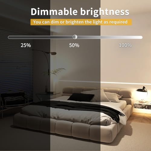50 FT COB LED Strip Lights Warm White Dimmable DC 24V 3000K