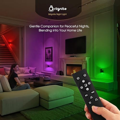 Briignite Night Lights Plug into Wall, 2 Pack 11-Color Changing Night Light