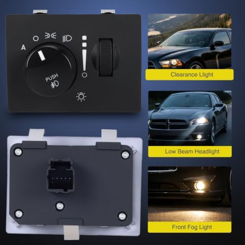 Nilight Headlight Dimmer Switch for 2005-2011 Chrysler 300 Dodge Challenger