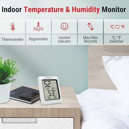 TempPro TempAir Digital Hygrometer Indoor Thermometer Humidity Monitor