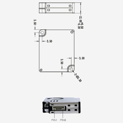 PMS9103M PM2.5 Dust Particle Sensor Module Detects PM2S-3 Indoor Quality Detection PMS9003M Plantower