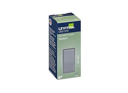 Leviton 15 Amp Decora Rocker Single-Pole Switch, Grounding, 5601, Light Gray