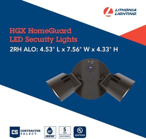 Lithonia Lighting HomeGuard 2-Light LED Outdoor Flood Lights, Dusk to Dawn