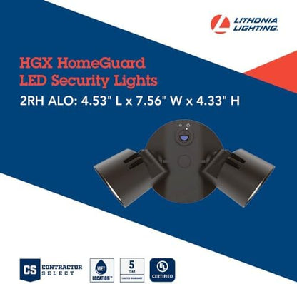 Lithonia Lighting HomeGuard 2-Light LED Outdoor Flood Lights, Dusk to Dawn