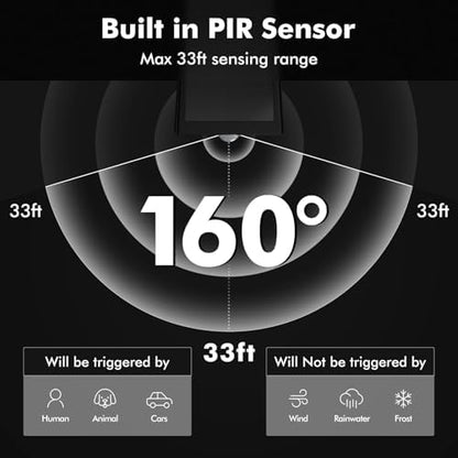 AloftSun Solar Motion Sensor Outdoor Lights,Solar Lights Outdoor Waterproof