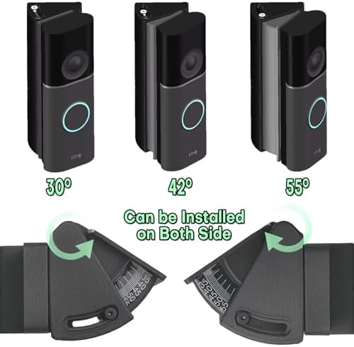 Vinyl Siding Swivel Mount for Ring 2025/2026 New Model & Blink 2K+ Doorbell