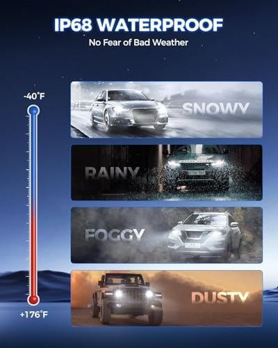 Marsauto M1C H4/9003 Light Bulbs, Fanless IP68 Fog Light – 2 Pack