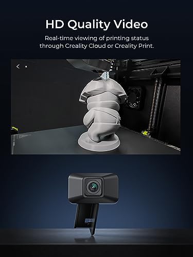 Creality K1 AI Camera, 3D Printer Camera, 1080P HD Quality, AI Detection, Time-Lapse Filming, Support APP Real-time Viewing of Printing and Pop-up Alert, for K1 MAX/SE / K1C