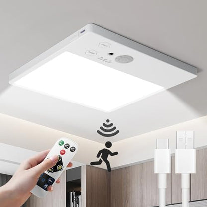 Rechargeable Motion Sensor Ceiling Light with Remote