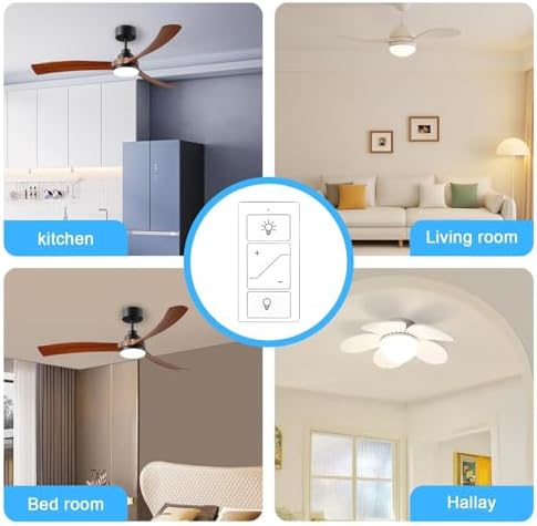 Hummptom Dimmer Switch with Remote Control, Wireless Remote Light Switch, Single Pole Dimmer Light Switch Support 2.4G&5G Compatible with Alexa