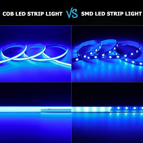 32.8ft/10M 24V COB Blue LED Strip Light 3840LEDs IP20 Not Waterproof