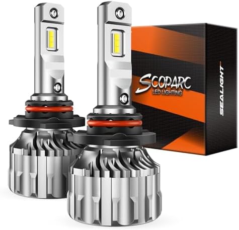 SEALIGHT 9006 LED Bulb, 70000LM Super Bright 9006 Bulbs, 70000h lifespan 6500K Cool White Bulbs, 2 Pack